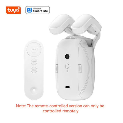 Wifi Curtain Robot Smart Home Roman Rod Electric Curtain Companion Automatic Curtain Opener with Voice Control, Timer, Temperature and Light Sensor, for Google Home, for Siri Shortcuts,