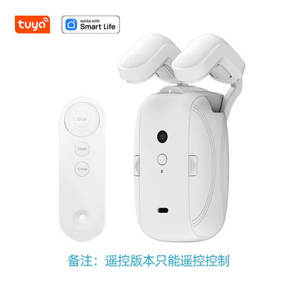Wifi Curtain Robot Smart Home Roman Rod Electric Curtain Companion Automatic Curtain Opener with Voice Control, Timer, Temperature and Light Sensor, for Google Home, for Siri Shortcuts,