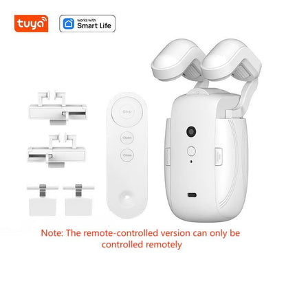 Wifi Curtain Robot Smart Home Roman Rod Electric Curtain Companion Automatic Curtain Opener with Voice Control, Timer, Temperature and Light Sensor, for Google Home, for Siri Shortcuts,