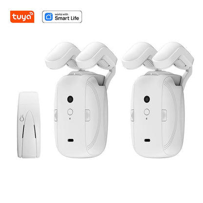 Wifi Curtain Robot Smart Home Roman Rod Electric Curtain Companion Automatic Curtain Opener with Voice Control, Timer, Temperature and Light Sensor, for Google Home, for Siri Shortcuts,