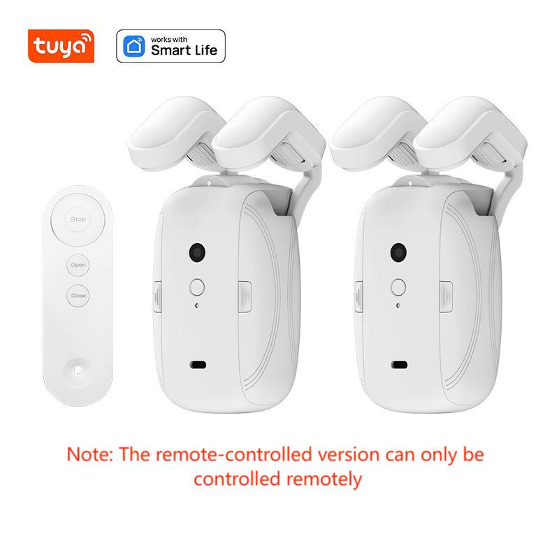 Wifi Curtain Robot Smart Home Roman Rod Electric Curtain Companion Automatic Curtain Opener with Voice Control, Timer, Temperature and Light Sensor, for Google Home, for Siri Shortcuts,