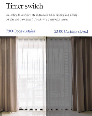 Wifi Curtain Robot Smart Home Roman Rod Electric Curtain Companion Automatic Curtain Opener with Voice Control, Timer, Temperature and Light Sensor, for Google Home, for Siri Shortcuts, - Joydeco