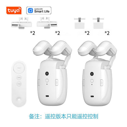 Wifi Curtain Robot Smart Home Roman Rod Electric Curtain Companion Automatic Curtain Opener with Voice Control, Timer, Temperature and Light Sensor, for Google Home, for Siri Shortcuts,