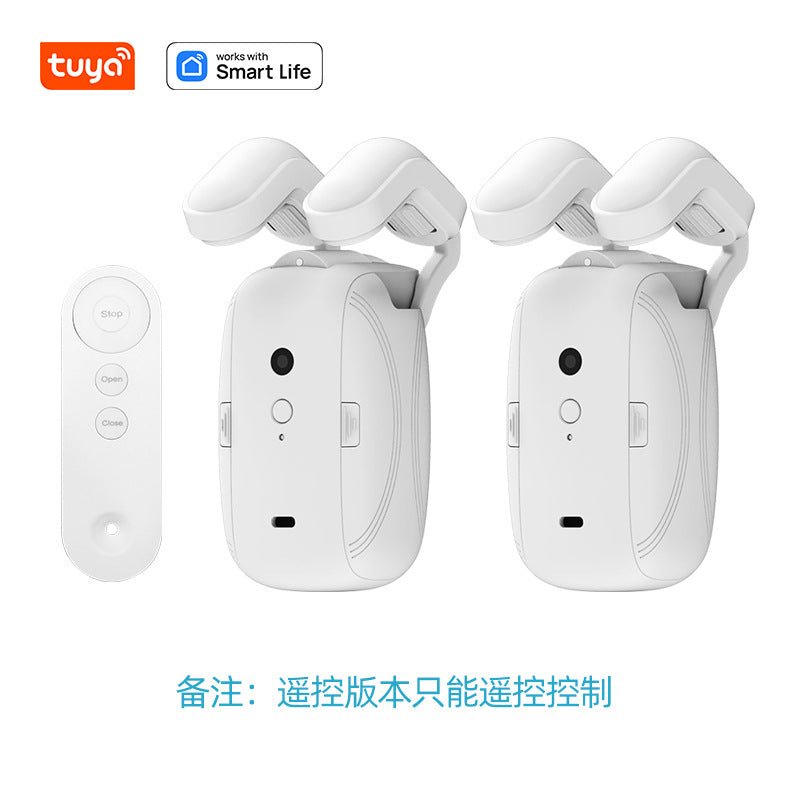 Wifi Curtain Robot Smart Home Roman Rod Electric Curtain Companion Automatic Curtain Opener with Voice Control, Timer, Temperature and Light Sensor, for Google Home, for Siri Shortcuts,