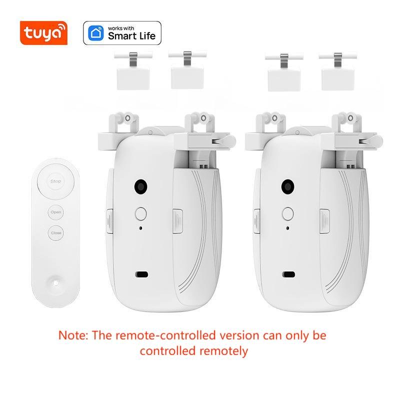 Wifi Curtain Robot Smart Home Roman Rod Electric Curtain Companion Automatic Curtain Opener with Voice Control, Timer, Temperature and Light Sensor, for Google Home, for Siri Shortcuts,