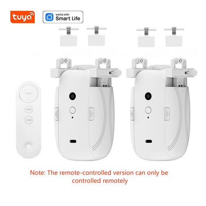 Wifi Curtain Robot Smart Home Roman Rod Electric Curtain Companion Automatic Curtain Opener with Voice Control, Timer, Temperature and Light Sensor, for Google Home, for Siri Shortcuts,