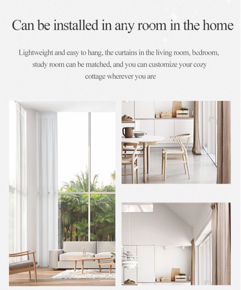 Wifi Curtain Robot Smart Home Roman Rod Electric Curtain Companion Automatic Curtain Opener with Voice Control, Timer, Temperature and Light Sensor, for Google Home, for Siri Shortcuts,