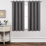 Blackout Linen Curtains Grey Light-Blocking and Insulating Curtains for Ultimate Privacy and Energy Savings