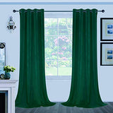 Joydeco Velvet Curtains Luxury Grommet Blackout Curtain 2 Panels Thermal Insulated Privacy Room Darkening Window Drapes