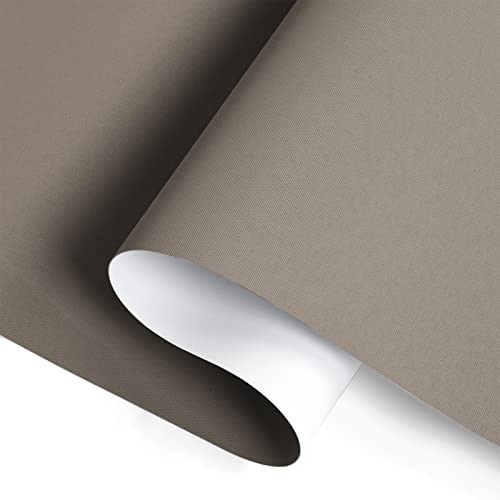 Joydeco cordless blackout roller shade fabric in white showing textured surface and light blocking backing.