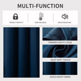 Blackout Curtains Navy Blue Long Curtains&Drapes Multiple Function - Joydeco