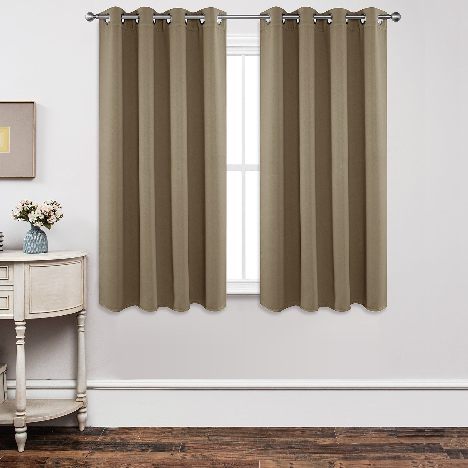  Joydeco Linen Blackout Curtains 72 Inches Long, Room Darkening  Curains for Bedroom Living Room, Natural Textured Thermal Curtains 72  Inches Long with Grommets(52x72 inch, Linen) : Home & Kitchen
